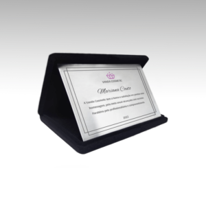 Placa homenagem 17x12cm