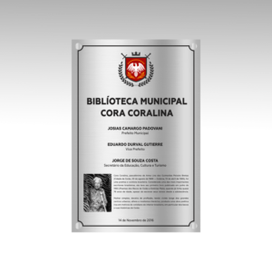 Placa Inauguração 60x40cm