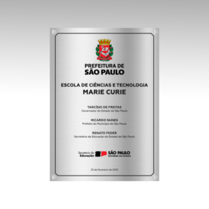 Placa Inauguração 70x50cm