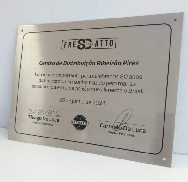 placa inauguração