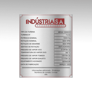 Placa técnica 22x18,5cm