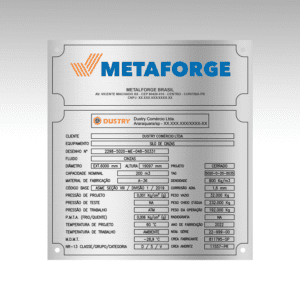Placa técnica 23x21cm