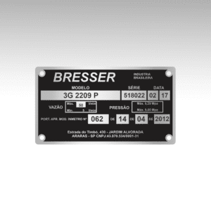 Placa Técnica 9,5x5cm