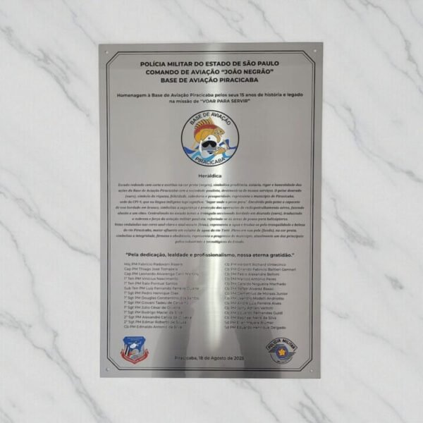 Placa Inauguração