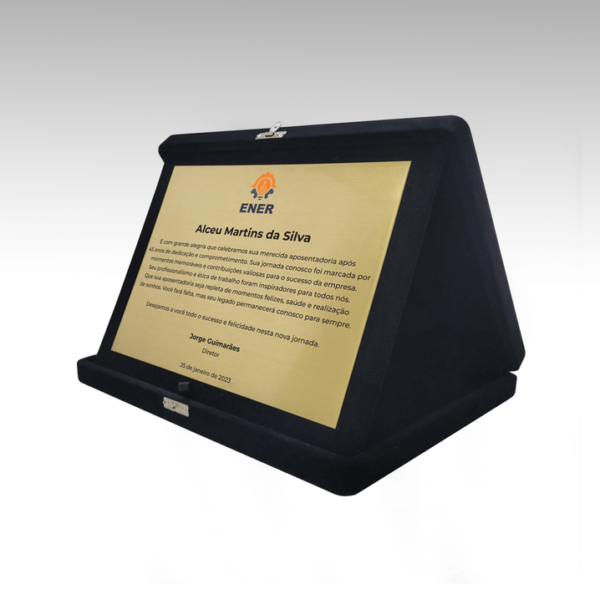Placa de homenagem