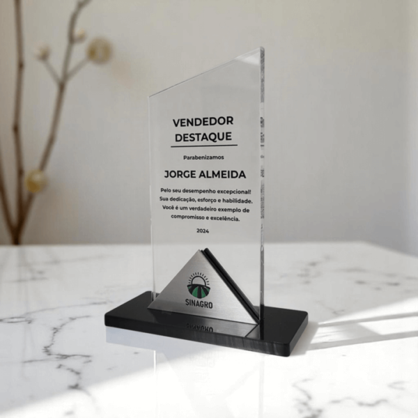 troféu acrílico