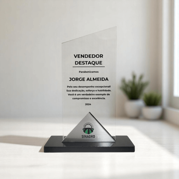 troféu acrílico