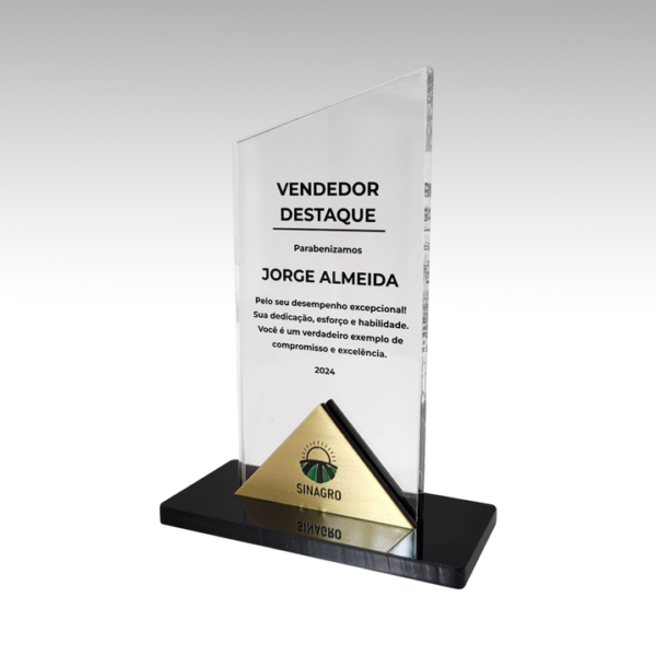 troféu acrílico