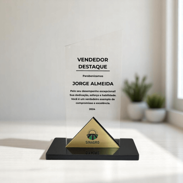 troféu acrílico