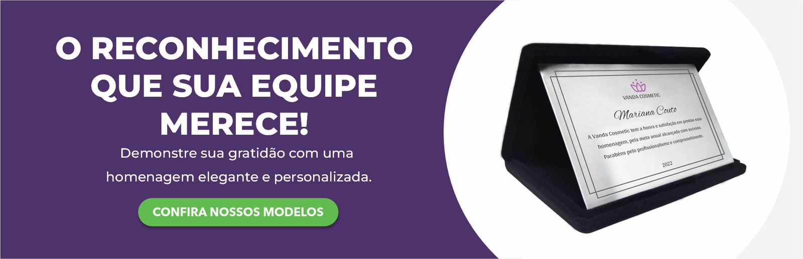 Banner placa Homenagem